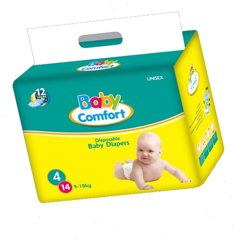 Baby Comfort Diapers Size 4 Large – 112 Pcs | 9kg-18kg | Super Absorbent | AED 108 Only