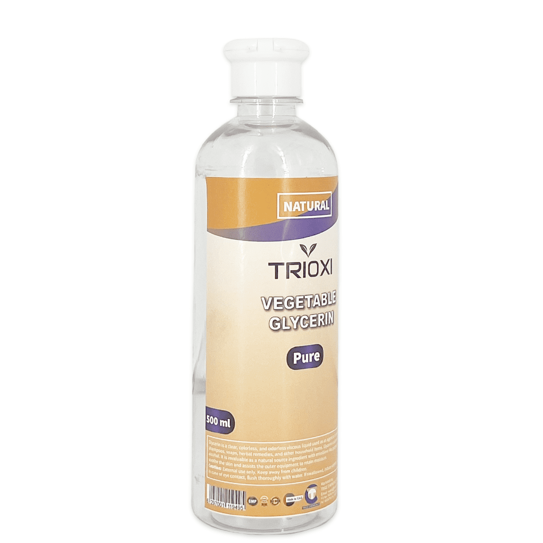 Trioxi Natural Organic Vegetable Glycerin 500ML – Pack of 2 | 100% Pure, USP Grade, Skin & Hair Moisturizer, DIY Beauty & Food-Grade Use