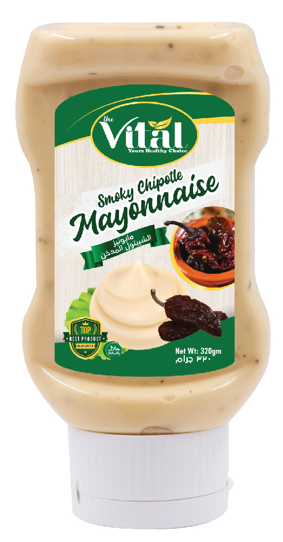 Vital Flavored Mayonnaise – 320g PET Squeeze Bottle – Garlic, Chili, Lemon, Herb & More – Smooth & Tasty Mayo