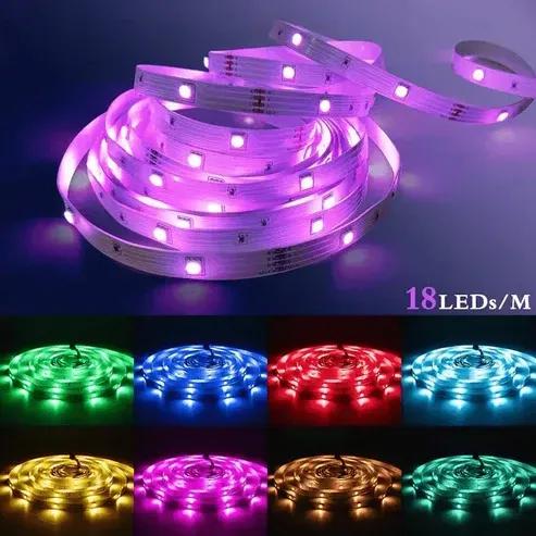 RGB LED Strip Lights with Remote - Room & Wall Decoration Home & Decoration, Electronics