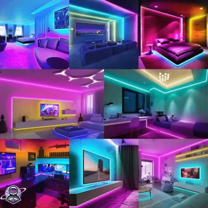 RGB LED Strip Lights with Remote - Room & Wall Decoration Home & Decoration, Electronics