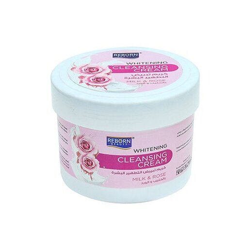 Reborn Beauty Whitening Facial Cleansing Cream Milk & Rose 500Ml