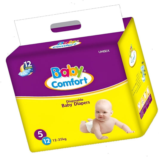 Baby Comfort Diapers Size 5 XL – 96 Pcs | 18kg to 25kg | Comfort Fit & Dry Nights | AED 108