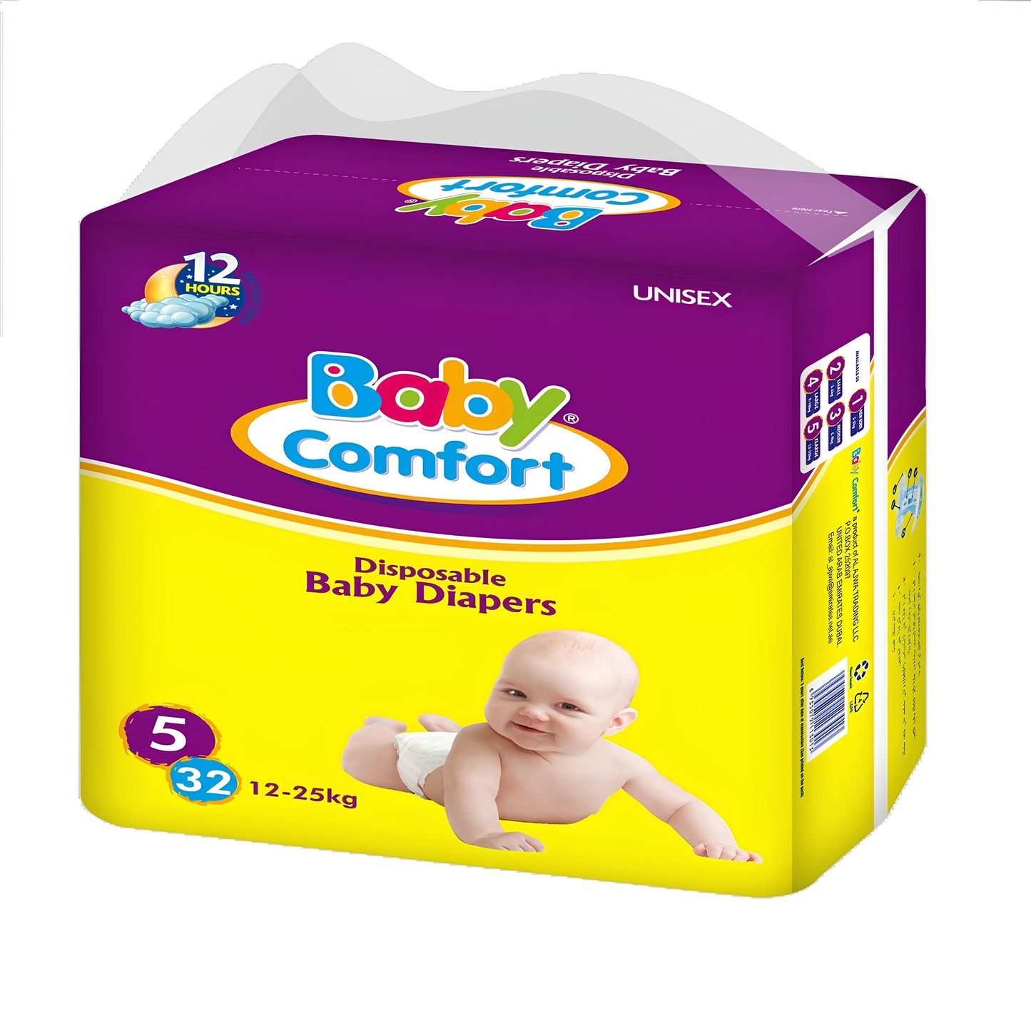 Baby Comfort Diapers Size 5 XLarge 12Pcs/Pack 8Pack/Ctn 96Pcs/Ctn 18kg-25kg