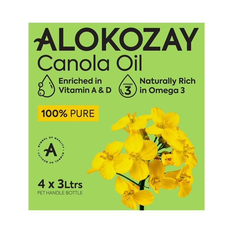 Alokozay Canola Oil - 3 Ltrs X Pack Of 4