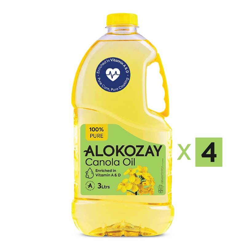 Alokozay Canola Oil - 3 Ltrs X Pack Of 4