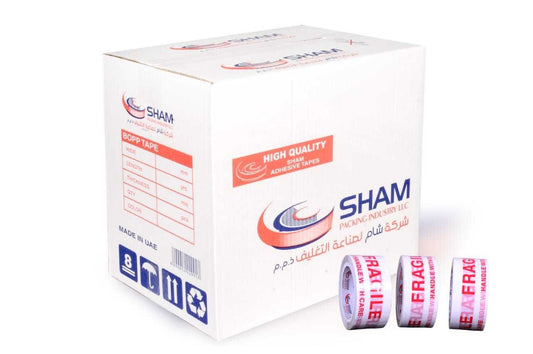 Shampack Fragile Tape 50 Yard, Adhesive Tape, 36pcs/ctn.